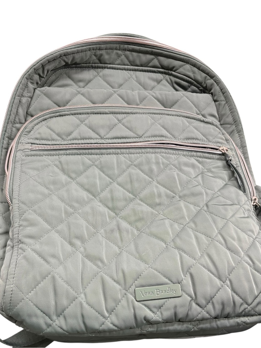 Vera Bradley Green XL Campus Backpack Olive Leaf- Read
